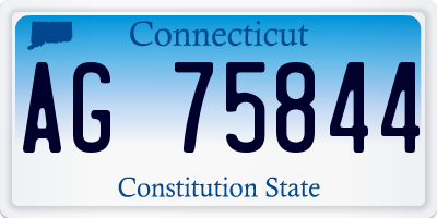 CT license plate AG75844
