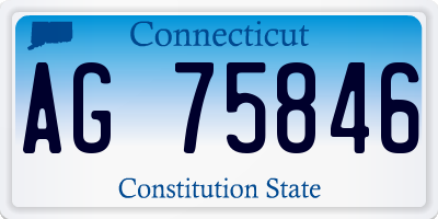 CT license plate AG75846