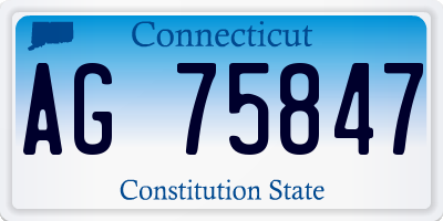 CT license plate AG75847