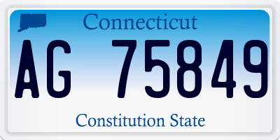 CT license plate AG75849