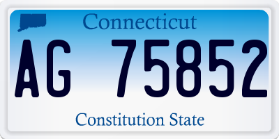 CT license plate AG75852