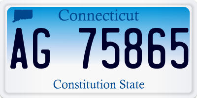CT license plate AG75865