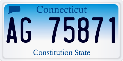 CT license plate AG75871