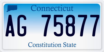 CT license plate AG75877