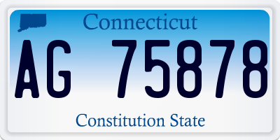CT license plate AG75878