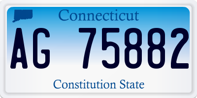 CT license plate AG75882