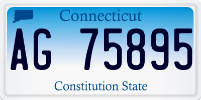 CT license plate AG75895