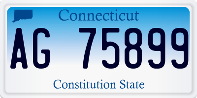 CT license plate AG75899