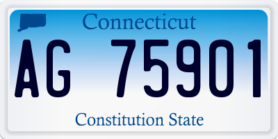 CT license plate AG75901