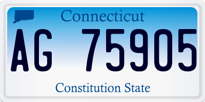 CT license plate AG75905