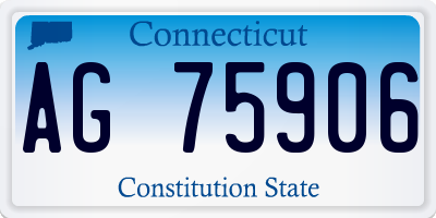 CT license plate AG75906