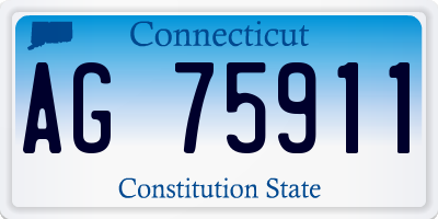 CT license plate AG75911