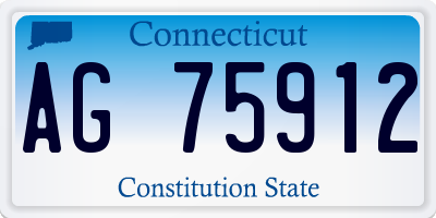 CT license plate AG75912
