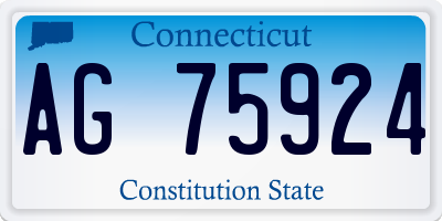 CT license plate AG75924