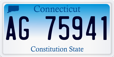 CT license plate AG75941
