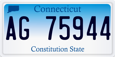 CT license plate AG75944