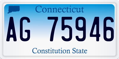 CT license plate AG75946