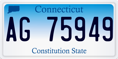 CT license plate AG75949
