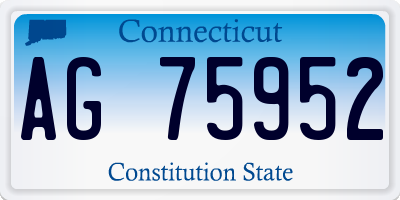 CT license plate AG75952