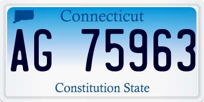 CT license plate AG75963