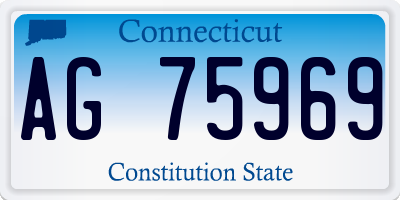 CT license plate AG75969