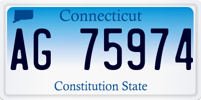 CT license plate AG75974