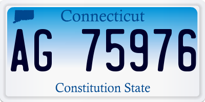 CT license plate AG75976