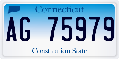 CT license plate AG75979
