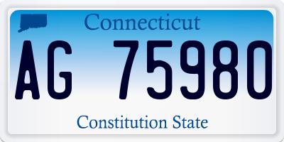CT license plate AG75980