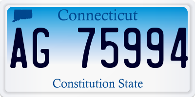 CT license plate AG75994