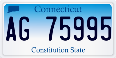CT license plate AG75995