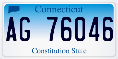 CT license plate AG76046