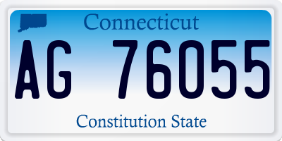 CT license plate AG76055