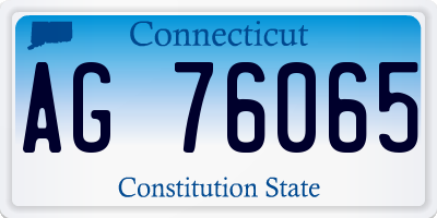 CT license plate AG76065