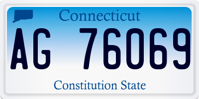 CT license plate AG76069