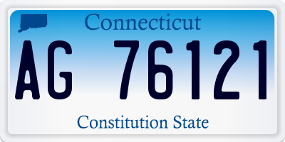 CT license plate AG76121
