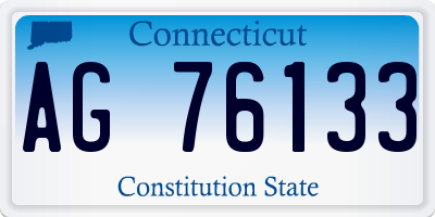 CT license plate AG76133