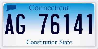 CT license plate AG76141