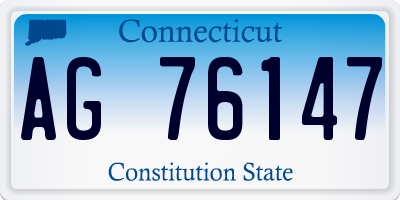 CT license plate AG76147