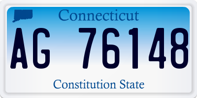 CT license plate AG76148