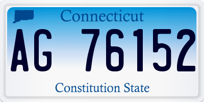CT license plate AG76152