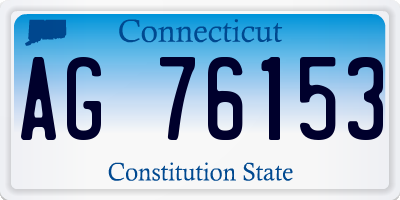 CT license plate AG76153