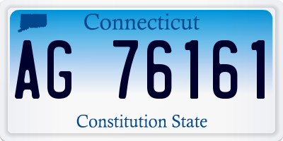 CT license plate AG76161