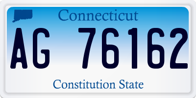 CT license plate AG76162