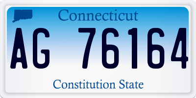 CT license plate AG76164