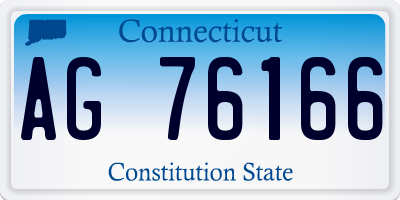 CT license plate AG76166