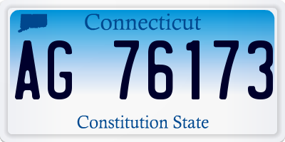 CT license plate AG76173