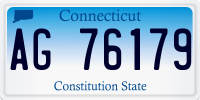 CT license plate AG76179