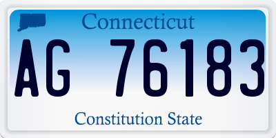 CT license plate AG76183