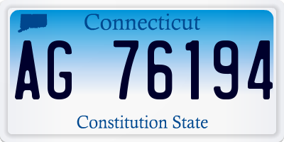 CT license plate AG76194
